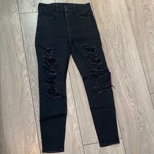 American Eagle Black Ripped US size 0 Short